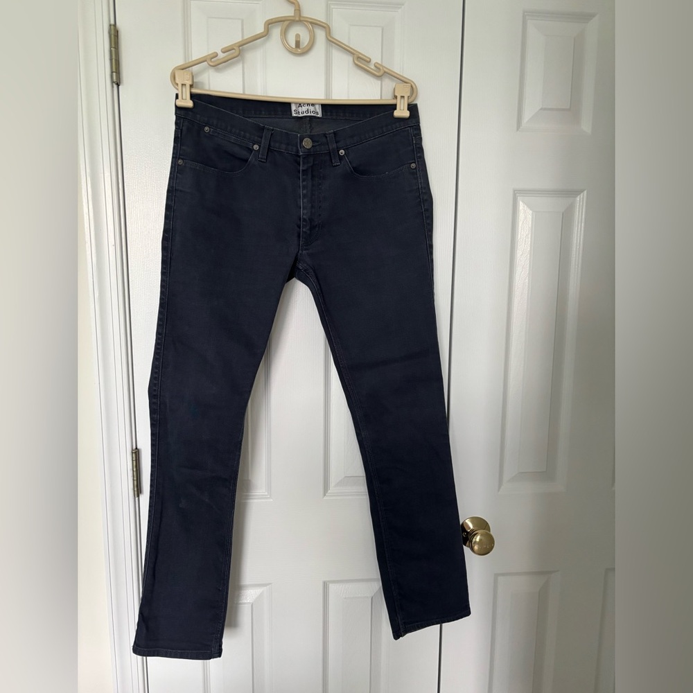 Acne Men’s Dark Denim Slim Jeans - Size 34 Waist/32 Length